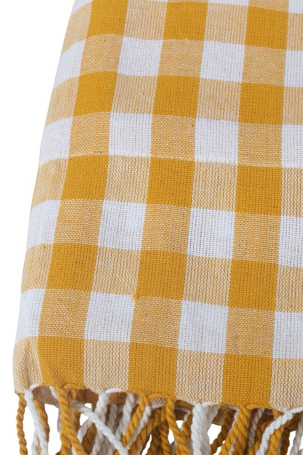 Kbas Pareo toalla algod&oacute;n vichy amarillo