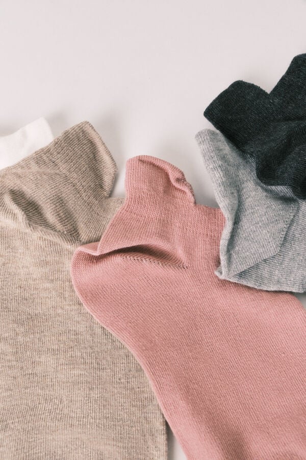 Women'secret Pacote de 5 meias curtas variadas estampado