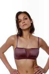 Black Limba Soutien balconette de microfibra e tule Catherine Tulipwood vermelho