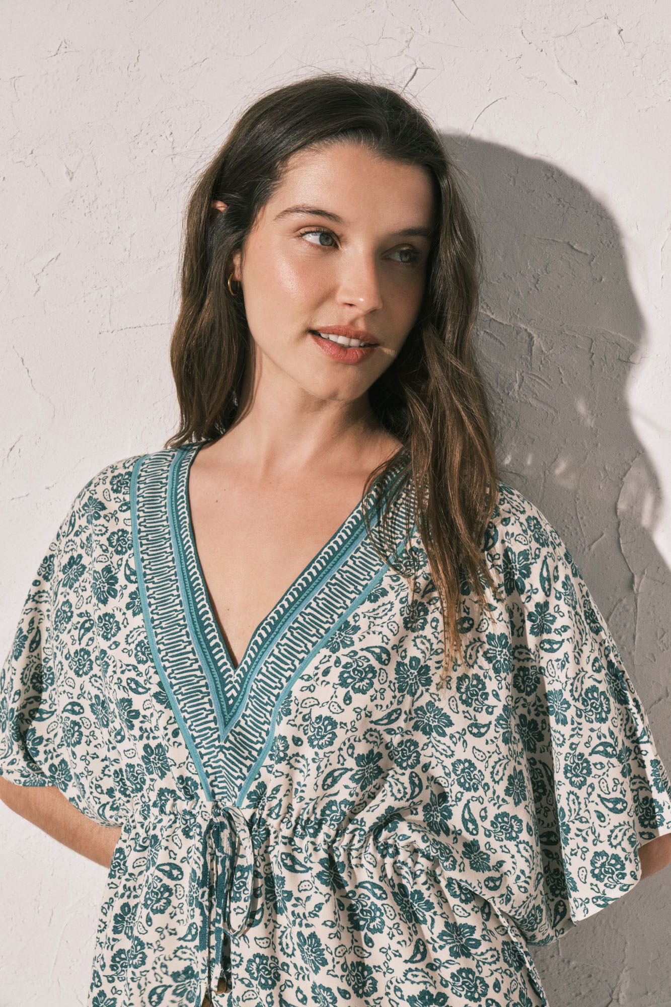 Women'secret Vestido t&uacute;nica curta estampado boho verde