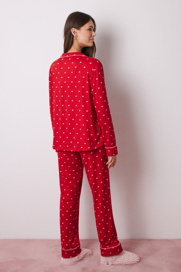 Women'secret Pijama de camisa do vizinho loiro vermelho