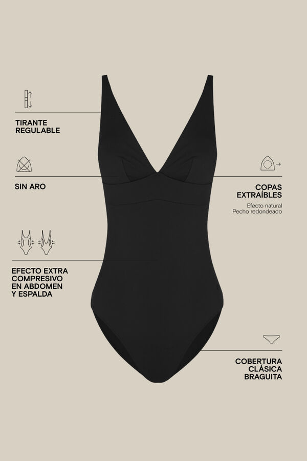 Women'secret Ba&ntilde;ador reductor negro negro