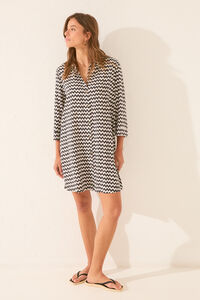 Women'secret Camisola curta com estampado em zigue-zague