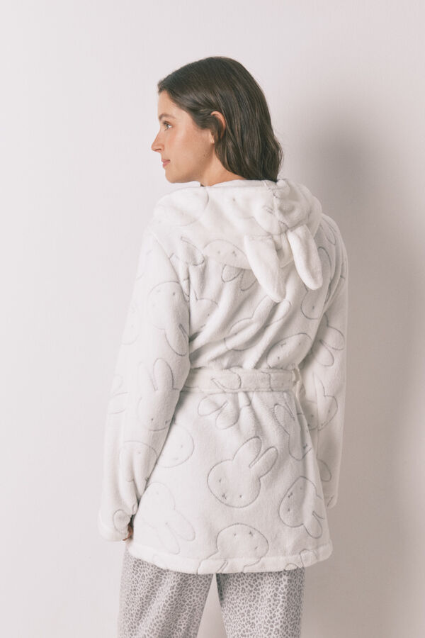 Women'secret Robe midi polar estampado Miffy branco