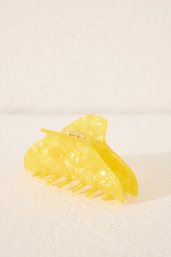 Women'secret Pinza pelo efecto marmoleado amarillo verde