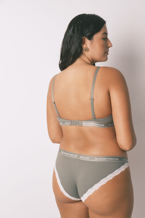 Women'secret BEAUTIFUL soutien cl&aacute;ssico de algod&atilde;o c&aacute;qui caqui