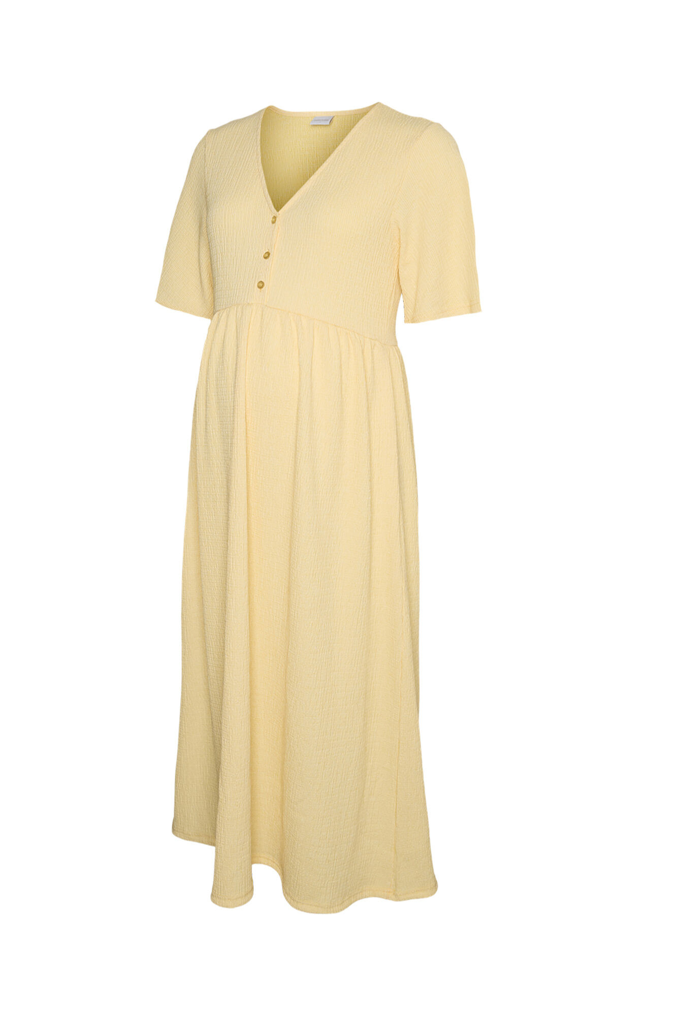 Mamalicious Vestido midi maternity escote pico