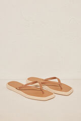 Women'secret Chinelas marr&oacute;n 100% mojables cru