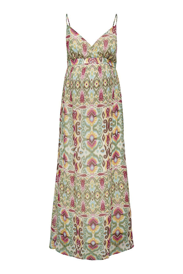Only Maternity Vestido largo maternity estampado verde