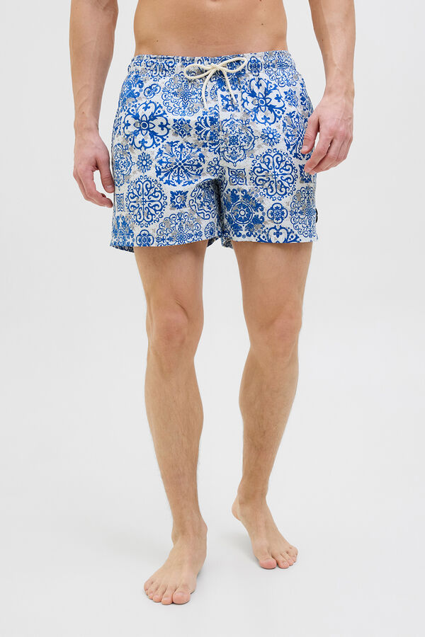 Jack & Jones Ba&ntilde;ador estampado blanco