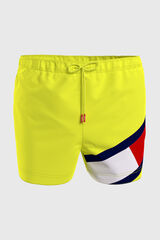 Tommy Hilfiger Ba&ntilde;ador largo medio bandera amarillo