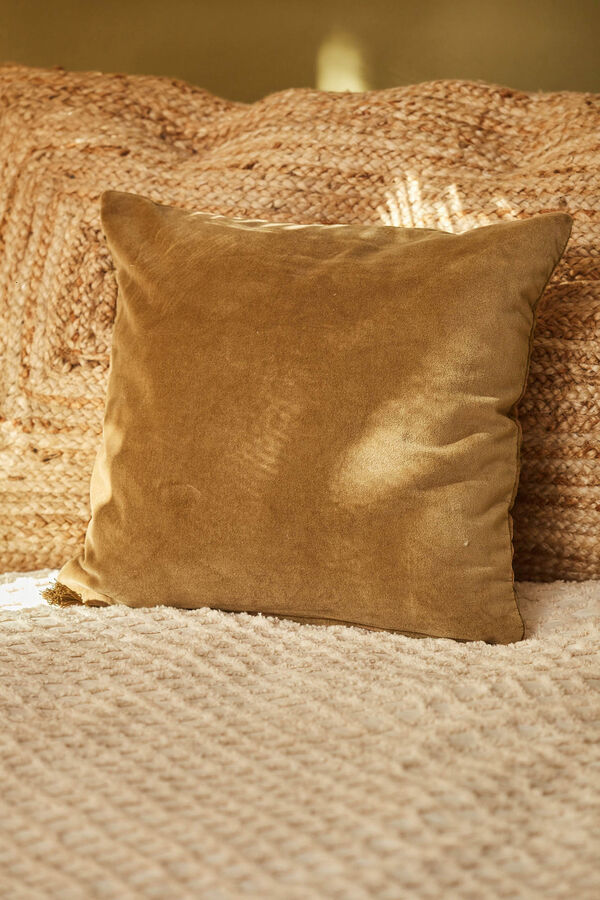 Calma House Capa de veludo verde veludo verde