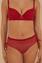 Womensecret Braguita brasileña ancha plumeti rojo rojo