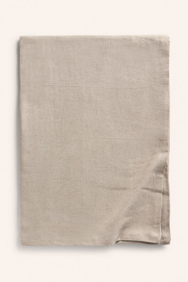 Calma House Colcha de lino y algod&oacute;n Leuka nude