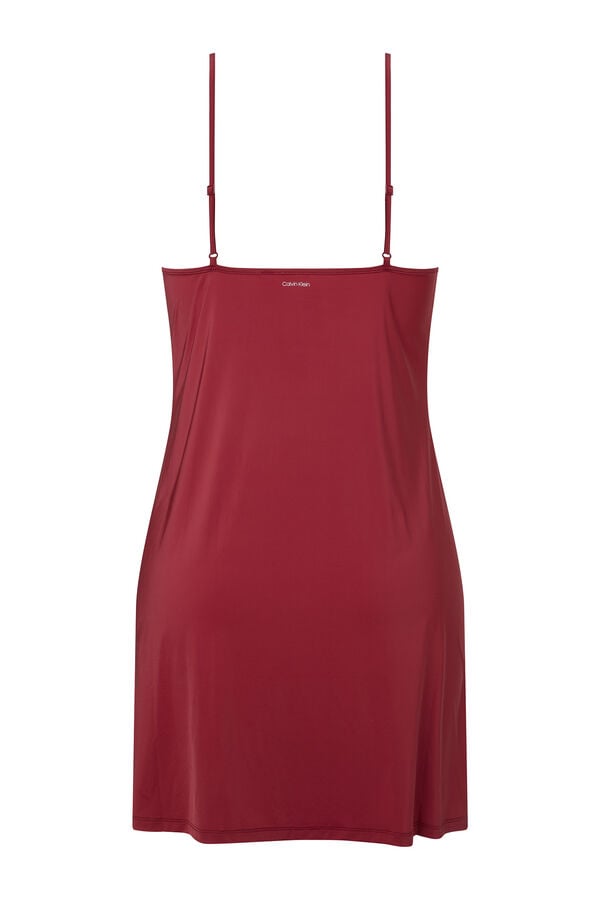 Calvin Klein Camisola satinada con detalles de encaje.  rojo