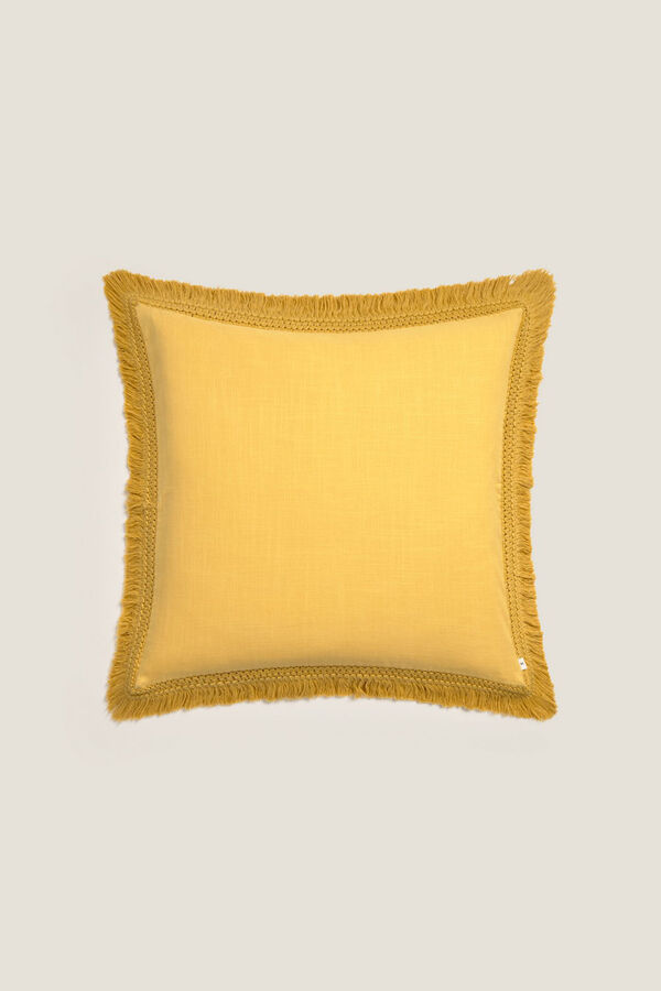 Textura Capa travesseiro algodão franjas estampado