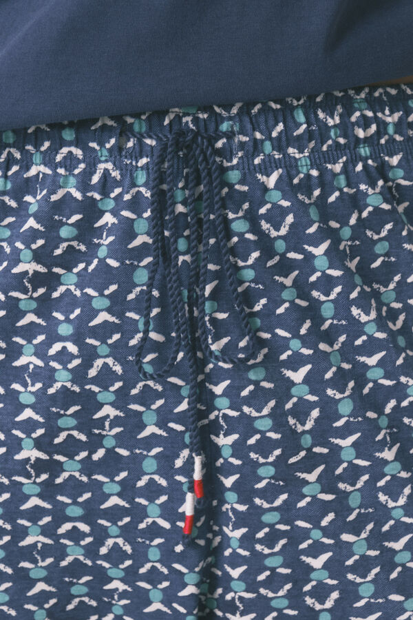 Women'secret Pijama Capri Moomin 100% algodão azul  azul