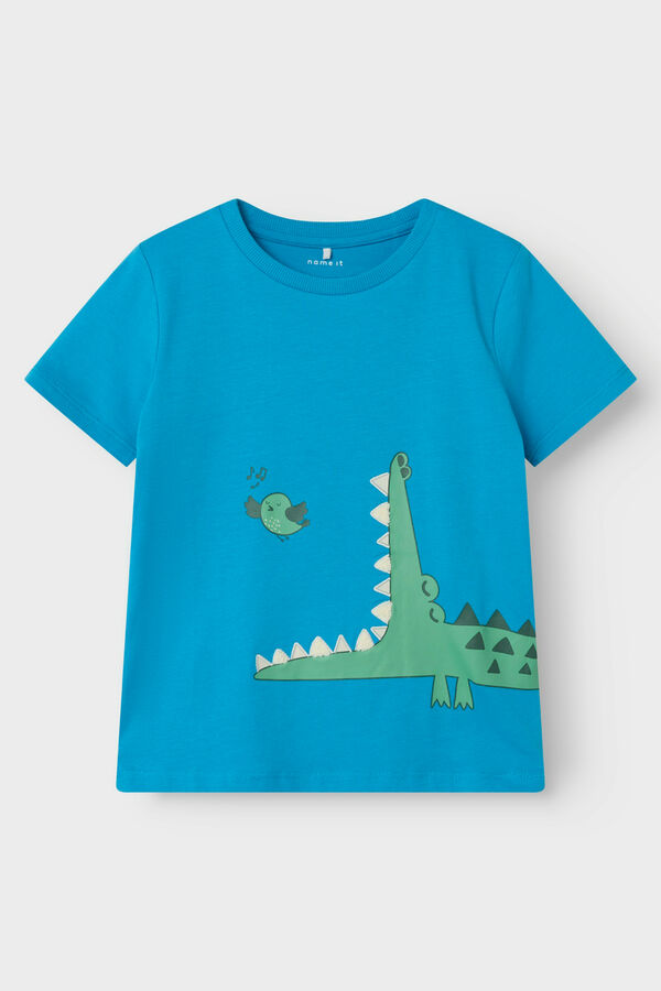 Name it Camiseta para ni&ntilde;o animales azul