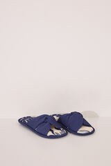 Women'secret Chinelos de quarto com estampado de flores azuis azul