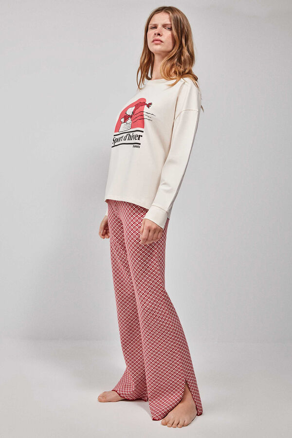 Gisela Pantal&oacute;n pijama largo blanco