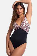 Dorina Mai&ocirc; preto estampado cinzento