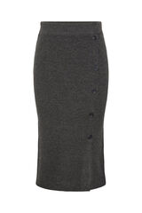 Womensecret Falda de punto midi gris