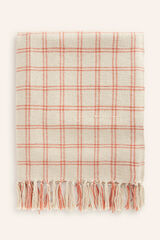 Calma House Manta a cuadros rosa Suecia rosa