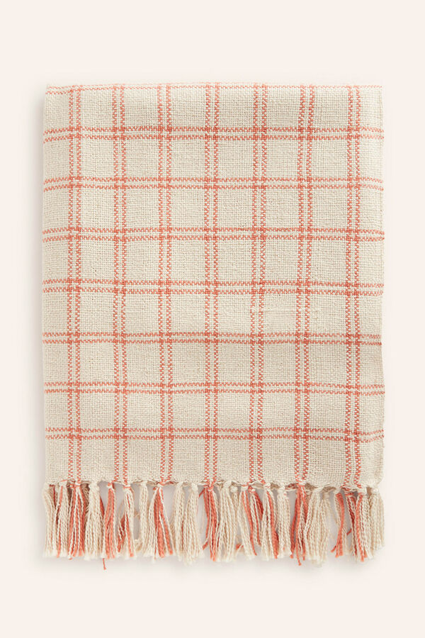 Calma House Manta a cuadros rosa Suecia rosa