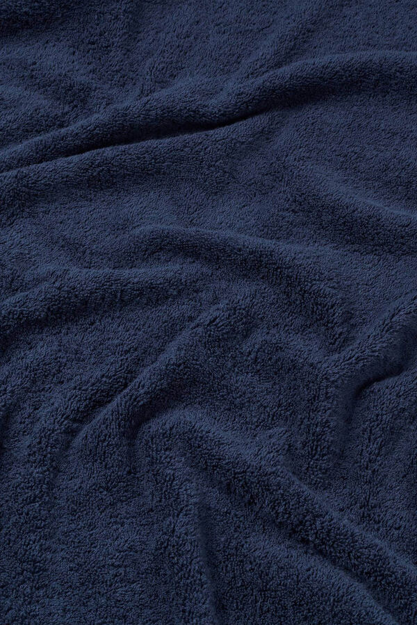 Textura Toalha de banho com costura azul