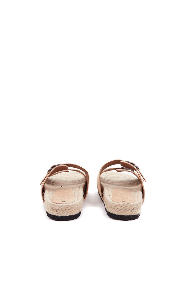 Abbacino Sandália rasa de mulher de esparto bege