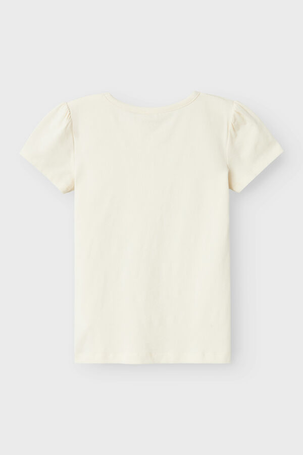 Name it Camiseta ni&ntilde;a detalle 3D blanco