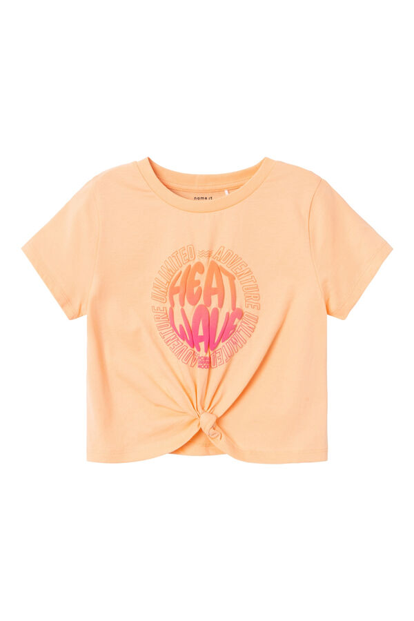 Name it Camisola manga curto detalhe nó rosa