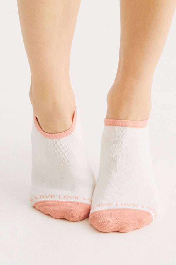 Calcetines invisibles algodón 'Love' naranja, Ofertas en calcetines de  mujer