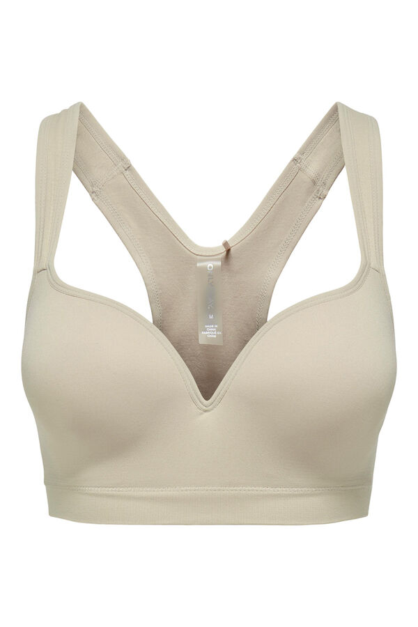 Only Play Sujetador deportivo intensidad media beige