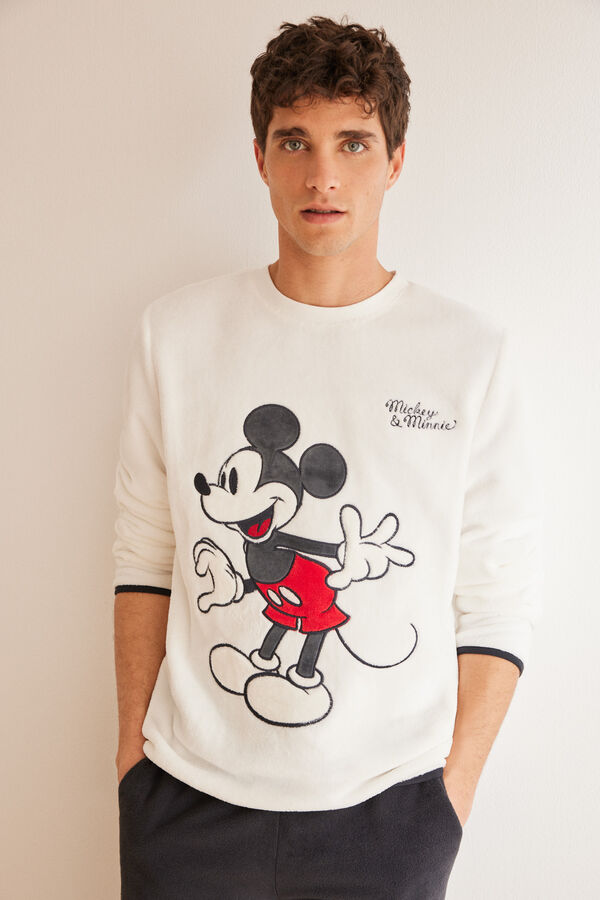 Women'secret Pijama hombre polar Mickey gris