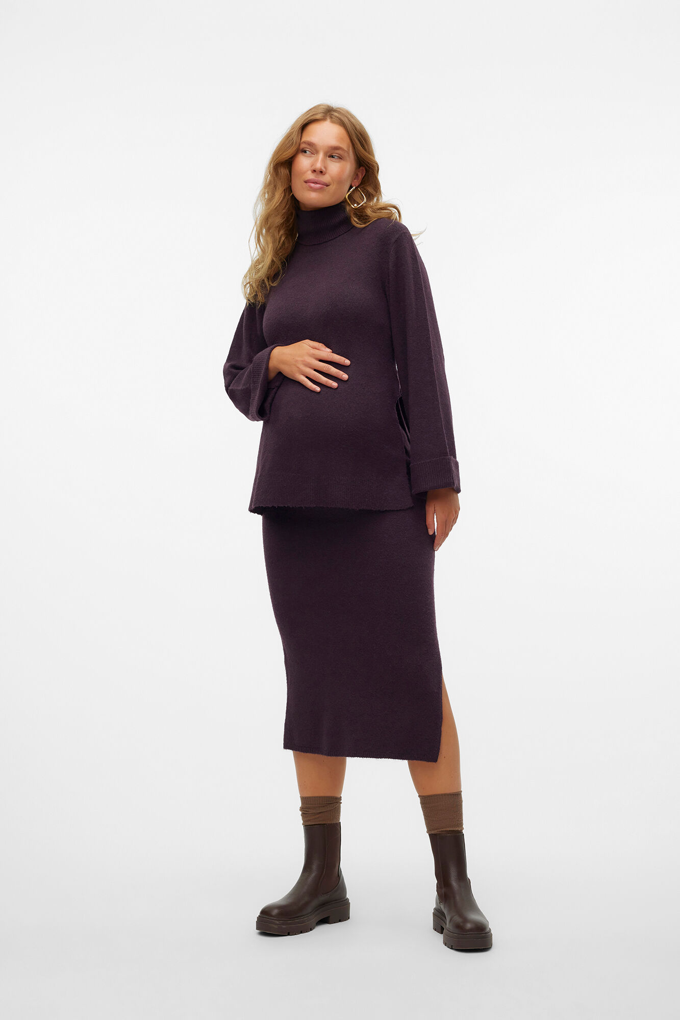 Mamalicious Falda midi de punto maternity