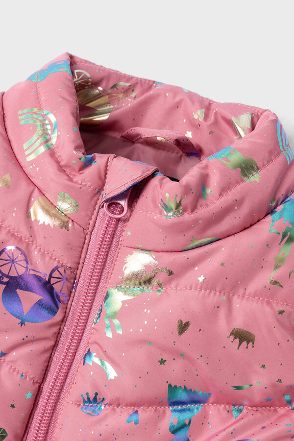 Name it Chaleco ni&ntilde;a print metalizados rojo