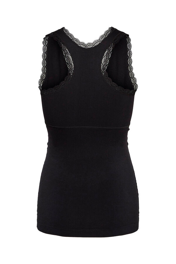 Mamalicious Top renda maternity de amamenta&ccedil;&atilde;o  preto