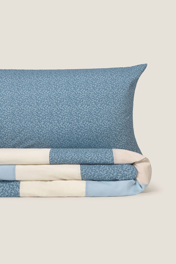 Textura Capa de edredom tradicional patchwork azul