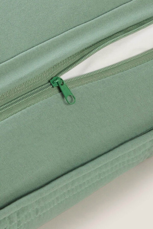 Textura Funda coj&iacute;n microfibra cuadros verde