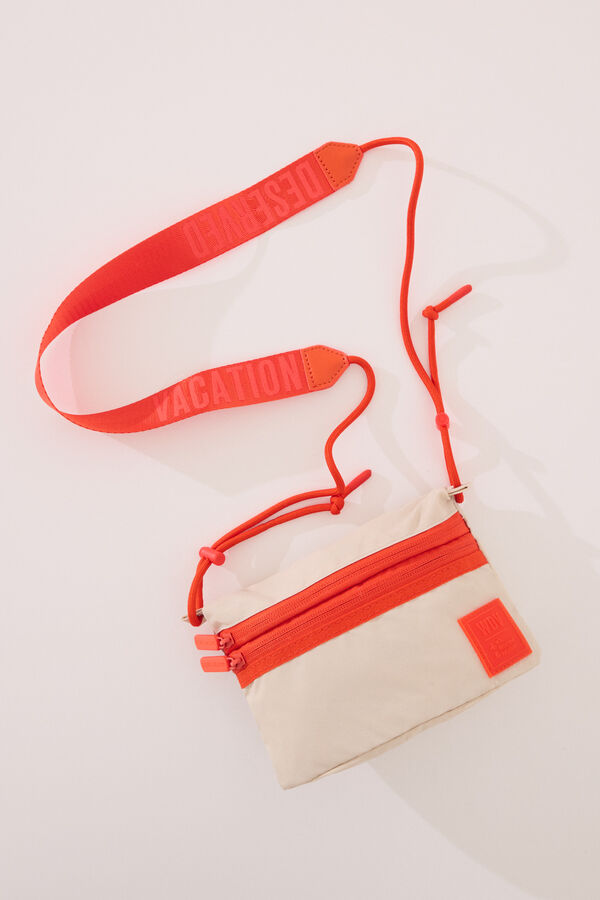 Women'secret Mala carteira de nylon bege cru