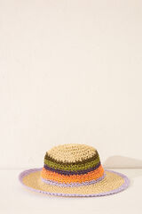 Women'secret Sombrero rafia color natural estampado