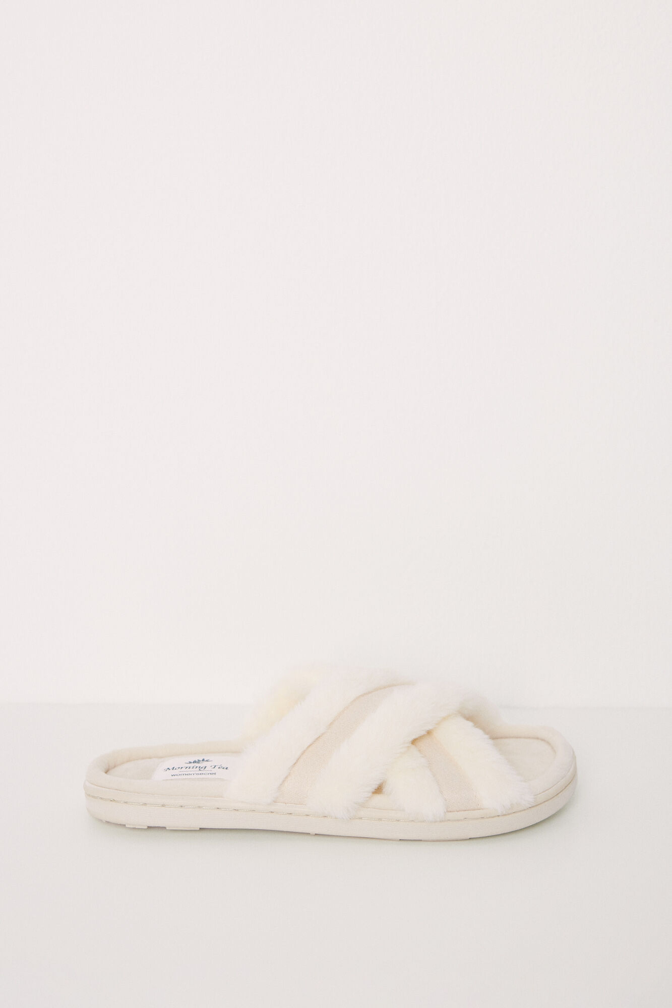 Women'secret Chinelos acolchoados bege