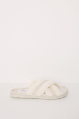 Women'secret Chinelos acolchoados bege cinzento