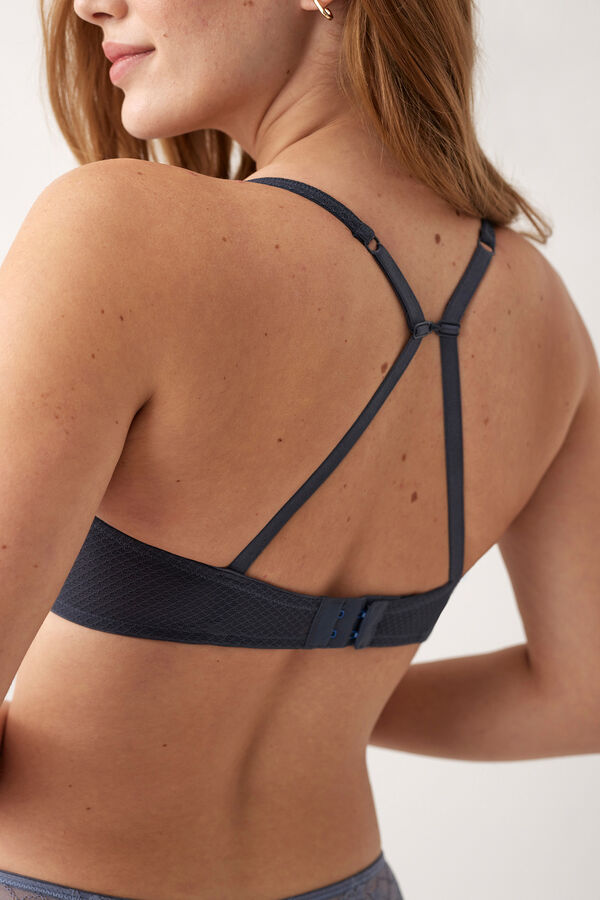 Promise Suti&atilde; soutien triangular sem aro azul