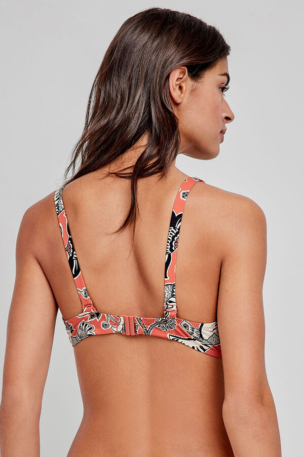 Gisela Top de biqu&iacute;ni com capacidade enchimento e estampado estampado