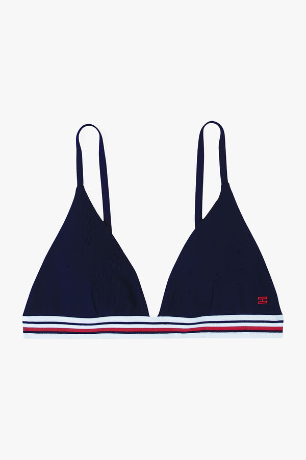 Tommy Hilfiger Top de bikini triangular azul
