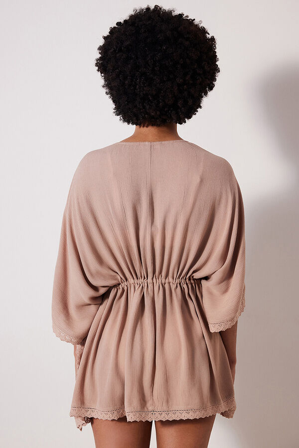 Penti Vestido quimono rosa cinzento