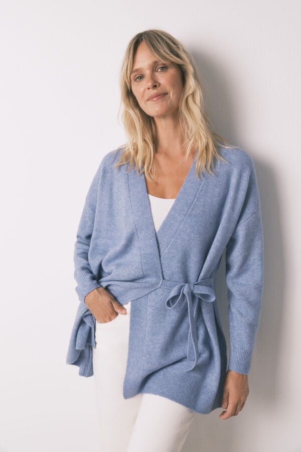 Women'secret C&aacute;rdigan midi punto tricot azul azul