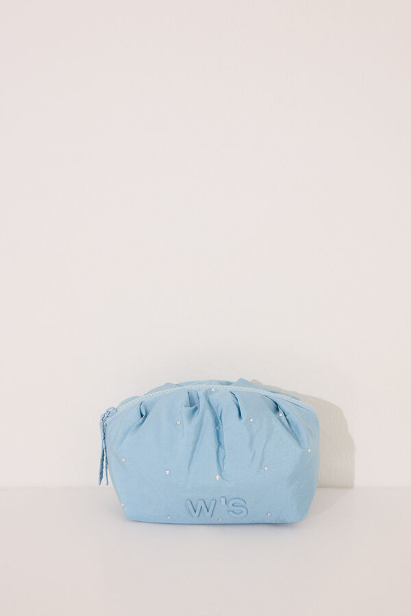 Women'secret Pequena nécessaire de higiene acolchoada em azul médio azul